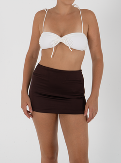 Avery Multi-tie Bikini Top - White base(White Tie)