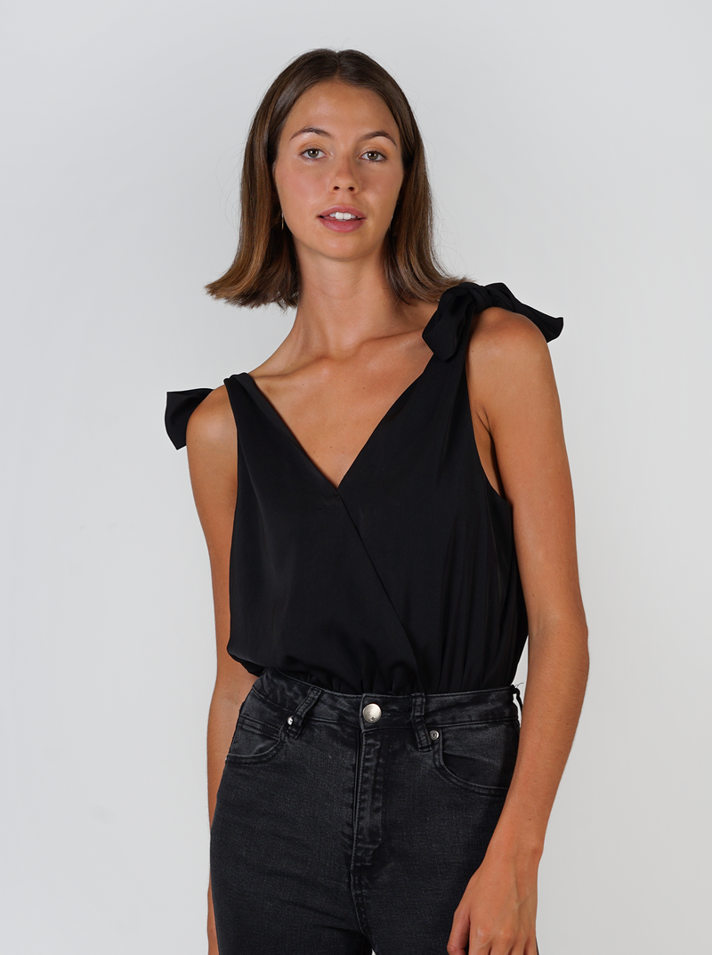 Double Knot Bodysuit- Black