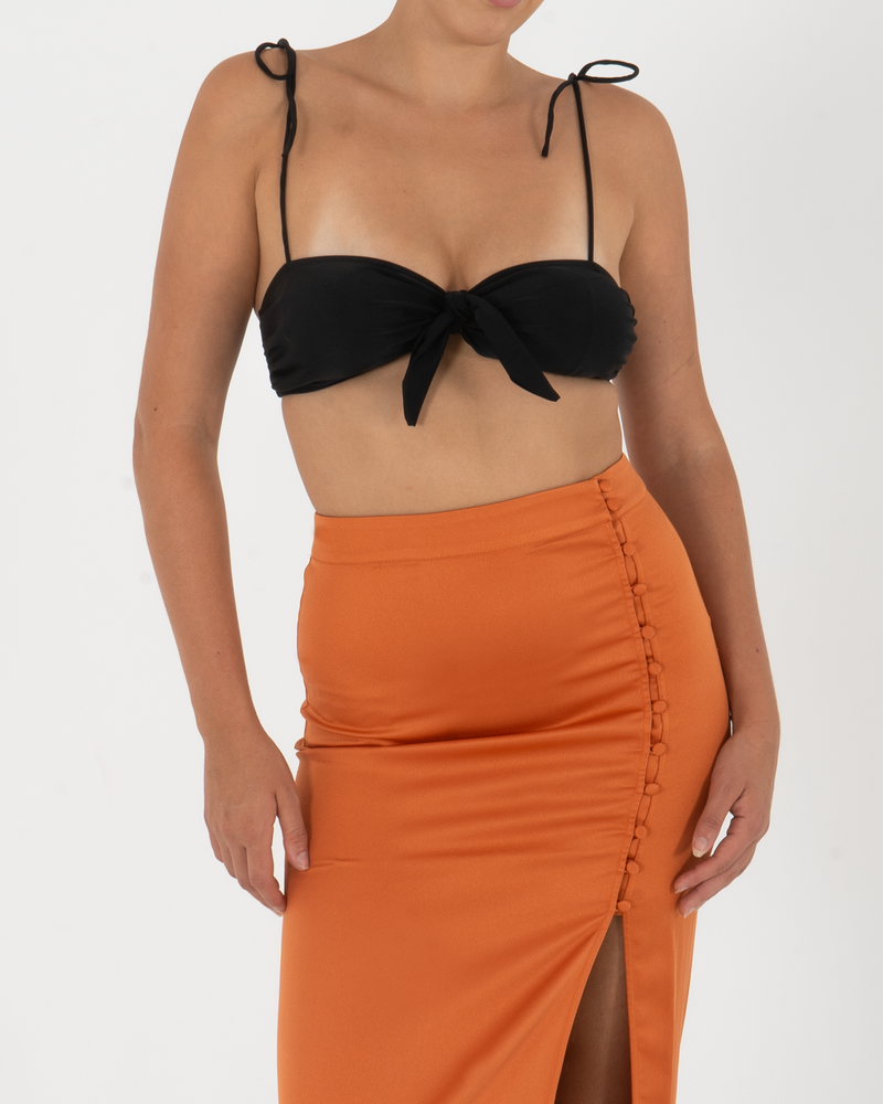 Avery Multi-tie Bikini Top - Black base(Black tie)