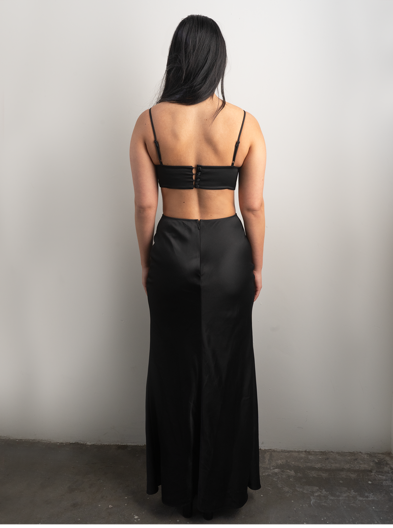 Jasmine Cut Out Maxi Dress- Black
