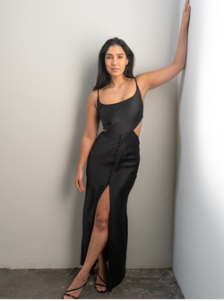 Jasmine Cut Out Maxi Dress- Black