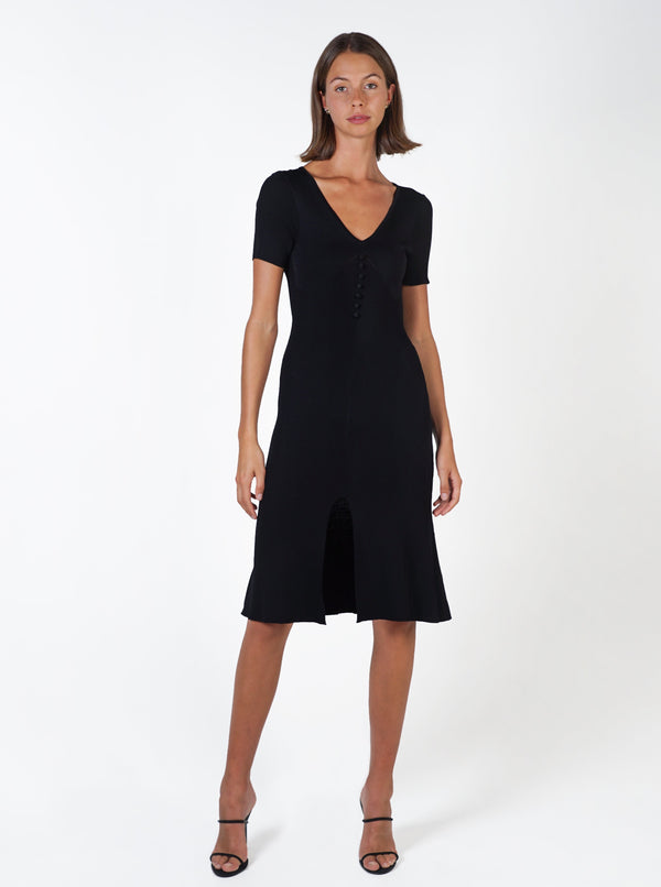 Midi Knit Dress - Black