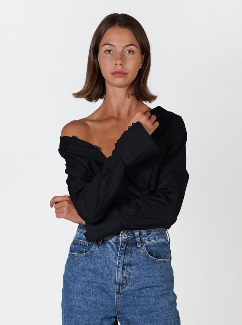 Button Cotton Shirt- White
