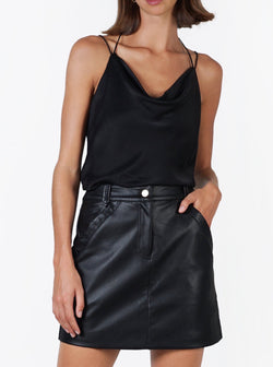 Multi-Tie Silk Camisole- Black