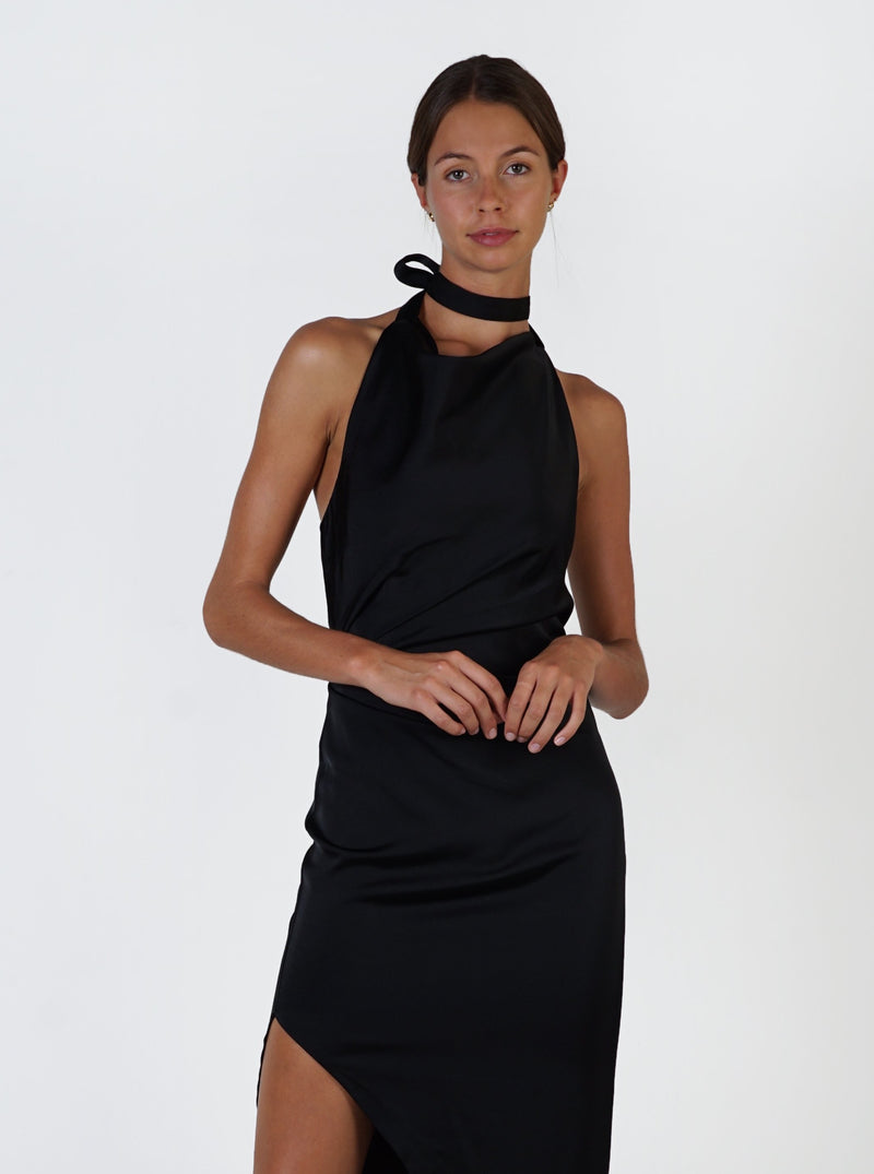 Ethereal Multi-Tie Dress - Black