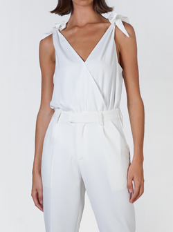 Double Knot Bodysuit- White